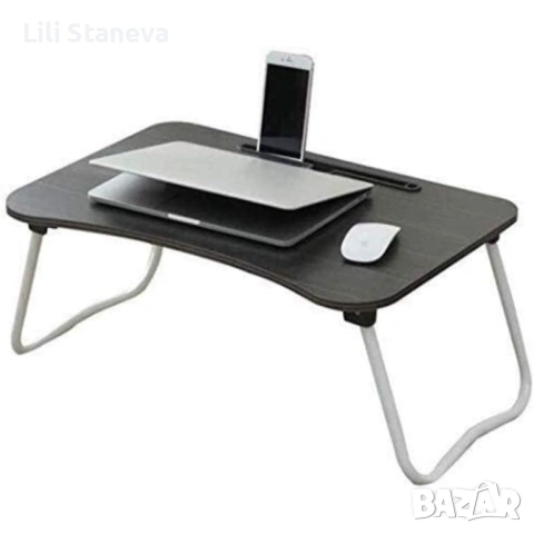 Мултифункционална сгъваема маса за лаптоп или хранене, с поставка за таблет и телефон. , снимка 4 - Други - 53918770