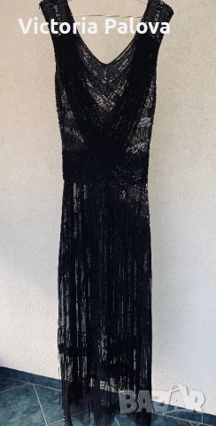 Уникална бутикова рокля с ресни, снимка 9 - Рокли - 41651467