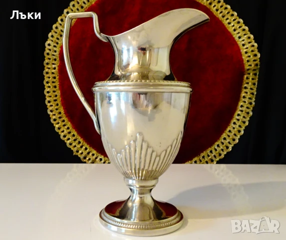 Посребрена кана за ракия,вино,стил Ампир. , снимка 2 - Антикварни и старинни предмети - 50676549