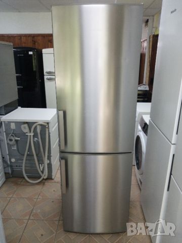 Иноксов комбиниран хладилник с фризер Aeg A+++ 2 години гаранция!, снимка 1 - Хладилници - 46016941