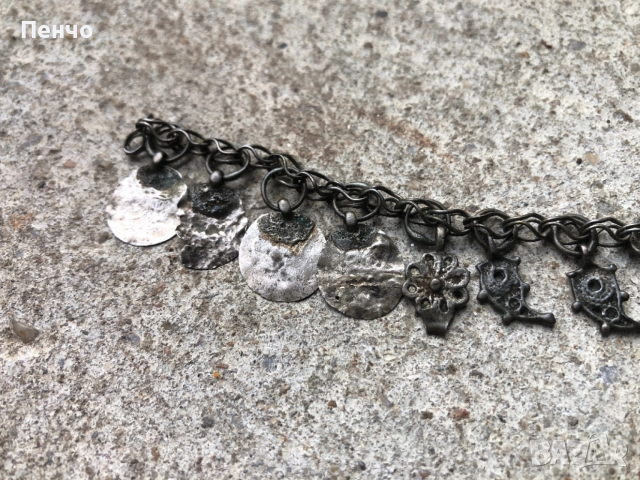 старинен, възрожденски сребърен накит/сокай, прочелник/ - сребро, сачан, снимка 3 - Антикварни и старинни предмети - 40608617