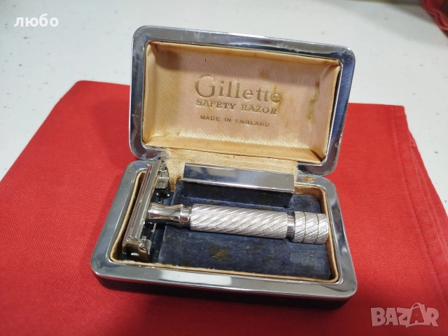 GILLETE SAFETY RAZON MADE IN ENGLAND N:21 1948 Чисто Нова не Употребявана , снимка 2 - Антикварни и старинни предмети - 52670983