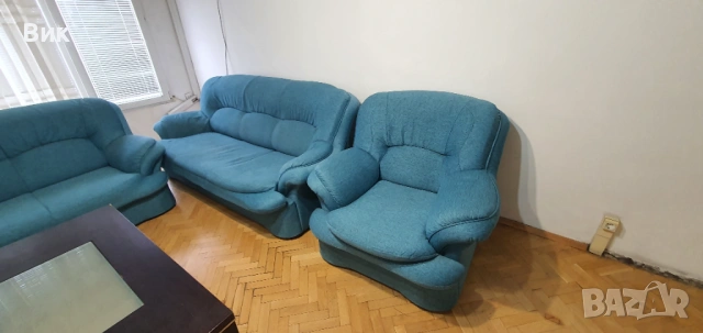 Холна гарнитура - диван тойка, двойка и фотьойл, снимка 6 - Дивани и мека мебел - 53524267