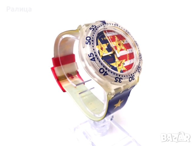 Неизползван часовник Swatch хронограф, с въртящ безел, снимка 2 - Мъжки - 51882822