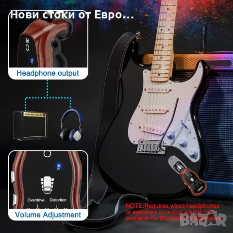 LEKATO Мини китарен усилвател, акумулаторен джобен усилвател, снимка 4 - Ресийвъри, усилватели, смесителни пултове - 54012046