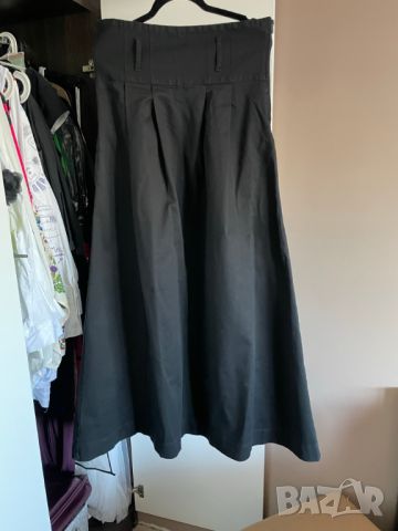 GANG Дълга черна пола с джобове, XL