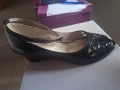 нови обувки естествен лак на платформа , снимка 2