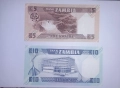 Замбия 5 / 10 квача 1980-1988 UNC , снимка 2