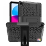 Удароустойчив калъф за Apple iPad (2025) / 10.9 (2022) с Гумена Текстура и Стойка, TPU+PC - Черен, Ч, снимка 1