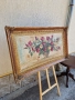 Натюрморт голям антикварен масло платно автор рамка , снимка 6