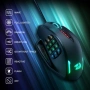 Геймърска мишка Redragon M908 IMPACT RGB LED MMO с лазерен кабел, 12 400 DPI, снимка 5