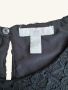 Ново H&M Черна Дантелена Блуза С 3​/​4 Ръкав, снимка 2