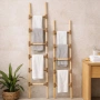 🌿 Дървена стълба-закачалка за хавлии и аксесоари – 2 размера, снимка 1