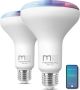 Smart WiFi LED крушки E27, 1080 лумена, Бяла светлина + RGB за Alexa, Google Home и Bixby, 12W и цве, снимка 1 - Лед осветление - 45396010