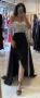 2/3XL/48 Официална Черна дълга рокля за едра дама , снимка 2