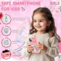 GIRLS CREATIVITY Детски смартфон за момичета на възраст 5-10 години Мобилен телефон за деца, розов, снимка 5