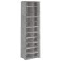 vidaXL Шкаф за обувки, бетонно сиво, 54x34x183 см, инженерно дърво(SKU:800373