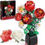 Нов комплект Красиви Рози с Ваза (818 Части) – Декор за Дома и Подарък, снимка 1
