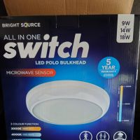 2D Polo Bulkhead LED лампа с превключваема мощност 9W 14W 18W и цветна температура, IP65, снимка 9 - Лампи за таван - 45326228