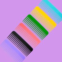 Цветни гребени за коса с широки зъбци, снимка 2 - Аксесоари за коса - 45102529