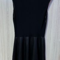 Кожена черня рокля , снимка 2 - Рокли - 45881680
