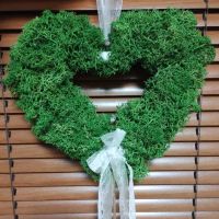 Висящо сърце със скандивански мъх за декорация, снимка 2 - Декорация за дома - 46096849