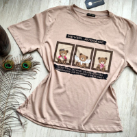 Дамски памучни тениски Teddy Bear 🧸 два цвята - , снимка 3 - Тениски - 44980126
