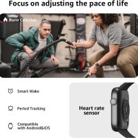 AcclaFit P5 Смарт часовник за мъже 1,85",отговор на повикване, водоустойчив, съвместим с Android IOS, снимка 6 - Смарт гривни - 45424655