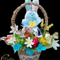 Великденски кошнички със зайче и италиански шоколадови бонбони , снимка 2 - Други - 44986856