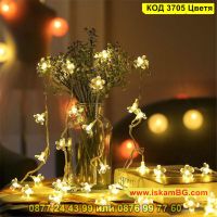 Соларни лампички за градина цветя с 8 режима на светене в различни светлини - КОД 3705 Цветя, снимка 11 - Градински мебели, декорация  - 45098744