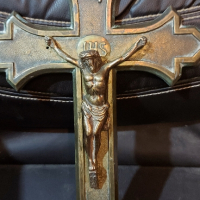 Кръст с разпятие , снимка 3 - Антикварни и старинни предмети - 44937539