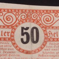 Банкнота НОТГЕЛД 50 хелер 1920г. Австрия рядка за КОЛЕКЦИОНЕРИ 45034, снимка 2 - Нумизматика и бонистика - 45579981
