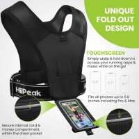 HiiPeak Светлоотразителна жилетка за бягане с патентован джоб държач за телефон, снимка 3 - Спортна екипировка - 44988336