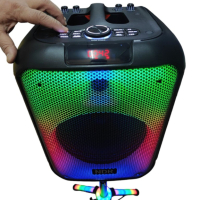 Bluetooh Karaoke Speaker NDR 102B - Красив LED високоговорител със 7 режима; 2 години гаранция, снимка 2 - Bluetooth тонколони - 45062354