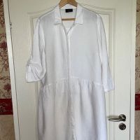 Нова бяла елегантна рокля лен памук ленена , снимка 4 - Рокли - 45625420