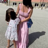 Зара Zara M размер лятна рокля бебешко розова , снимка 1 - Рокли - 45496965