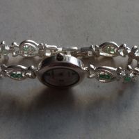 Дамски сребърен кварцов часовник, сребро 925 със седефен циферблат, снимка 5 - Дамски - 45693203