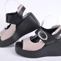 СЕЗОН'24! Ефектни дамски сандали на платформа-Естествена кожа-Два цвята, снимка 6 - Сандали - 45191814