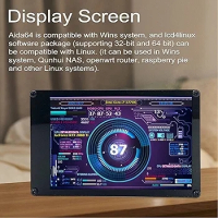 Екран за показване на температурата на компютъра, 3,5-инчов IPS кутия за компютър Допълнителен екран, снимка 3 - Монитори - 44940935