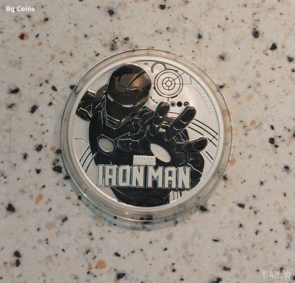 Сребро 1 OZ 2018 Железния човек , снимка 1