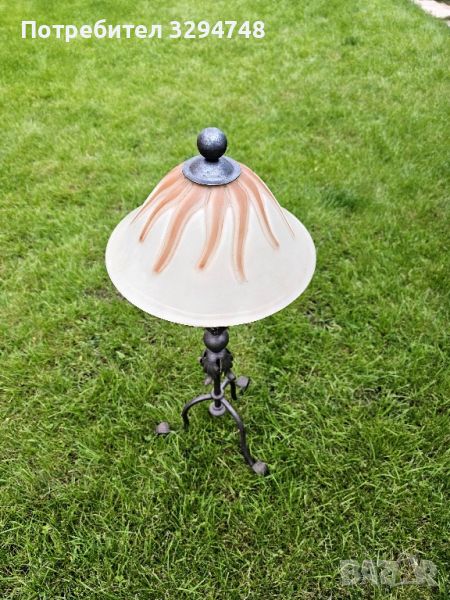 Ретро лампа, ковано желязо, градинска лампа, снимка 1