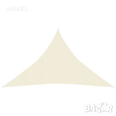 vidaXL Платно-сенник, 160 г/м², кремаво, 2,5x2,5x3,5 м, HDPE(SKU:311196, снимка 1