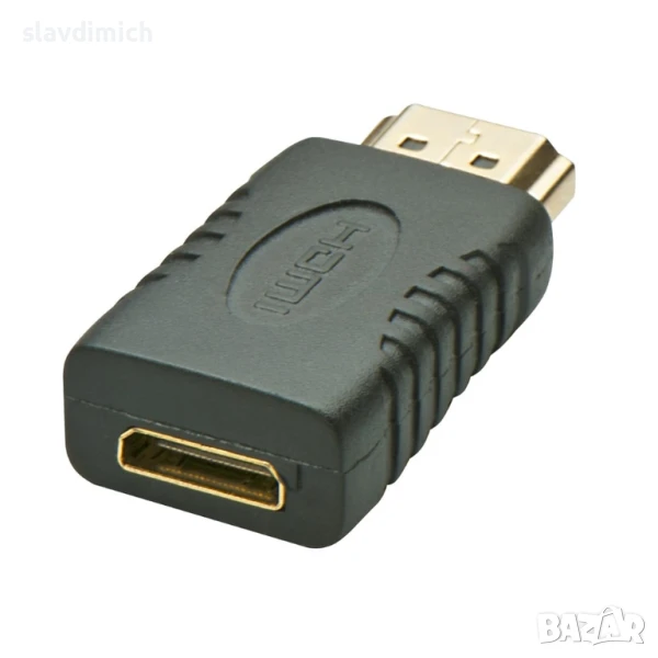 НОВ преходник Mini HDMI Female To HDMI Male Adapter, снимка 1