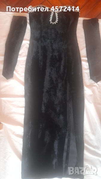 Класическа, черна рокля и дамско сако в оранжев цвят.  S. , снимка 1