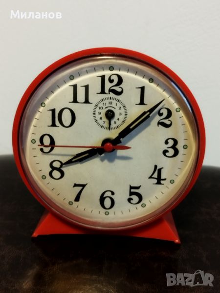 Стари механичен будилник, настолен часовник, снимка 1
