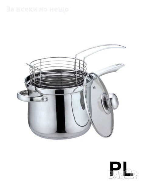 Тенджера с кошница за пържене Bohmann BH 1667FR, 3.4 л, 18 см, Индукция, Инокс Код P791, снимка 1