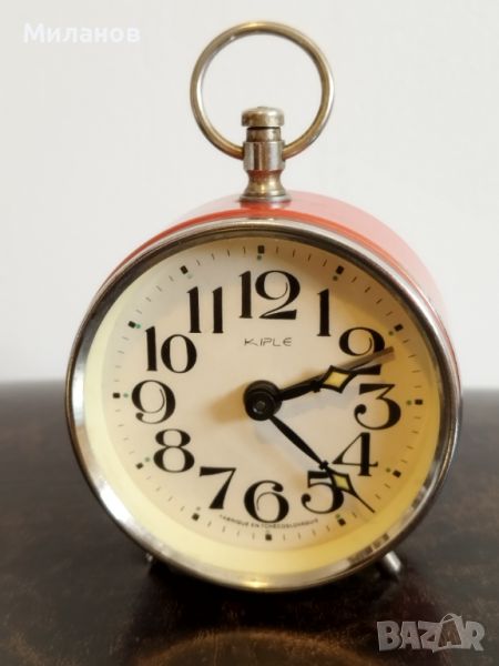 Стар механичен будилник, настолен часовник, снимка 1