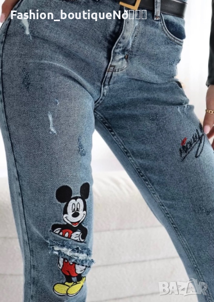 Дънки в син деним Mickey  , снимка 1