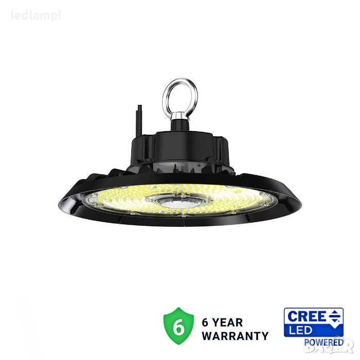 LED Индустриална Камбана 100W CREE Чип 135Lm/W - 6 Години Гаранция Студено Бяла Светлина, снимка 1