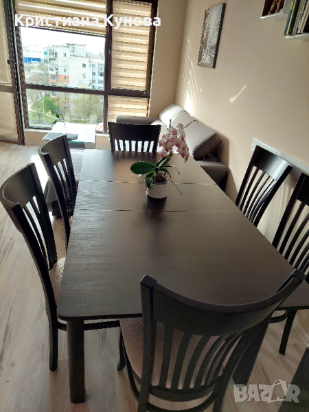 Трапезна маса с 6 стола, снимка 1